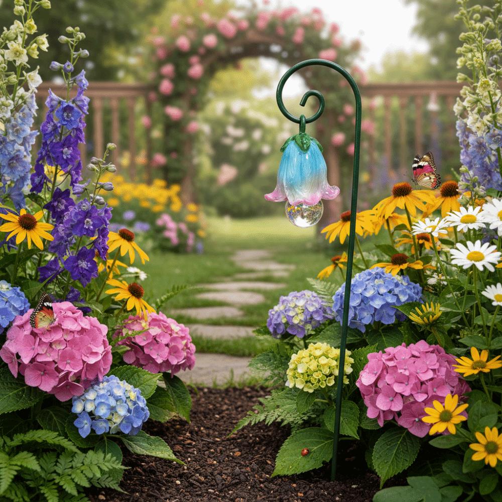 Sweet Flower Pick Stand Resin Garden Decor Yard Landscape Fake Flowers Bedroom