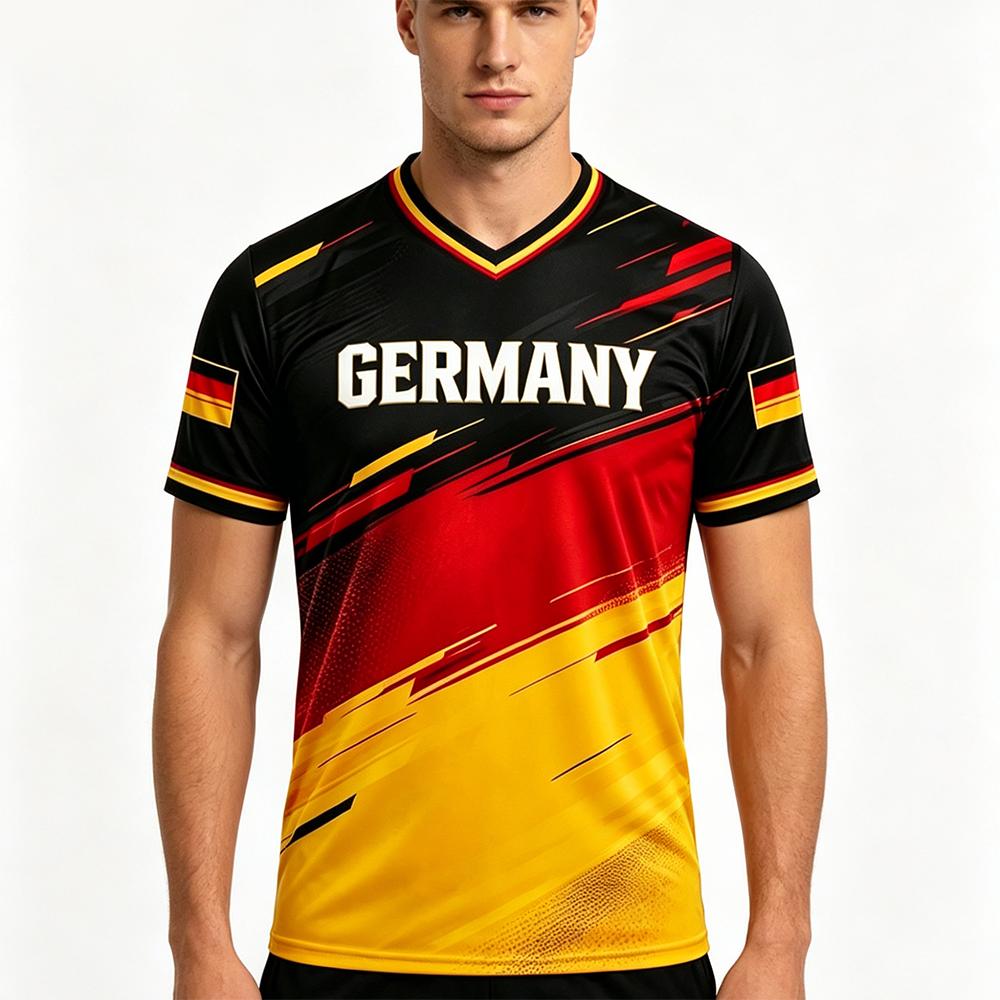 2026 Germany Soccer Cheerleaders Uniform Jersey Personalized Football Jersey for Men Women Youth Short Sleeve Breathable T-Shirt