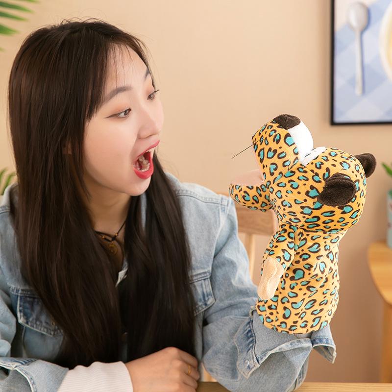 Interactive Animal Hand Puppet for Storytelling - Plush Toy with Movable Mouth