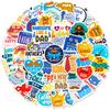 50 PCS Father's Day Text Stickers - 'Happy Father's Day' Decals for Gifts, Cards, DIY