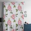 Rose Watercolor Background Sheer Curtains For Living Room Window Transparent Voile Tulle Curtain Bedroom Drapes Home Decor