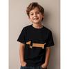 European Sizes Kids' Dachshund Dog Graphic T-Shirt - Cute Sausage Dog Print Short Sleeve Round Neck Tee for Boys & Girls, Soft Breathable Fabric