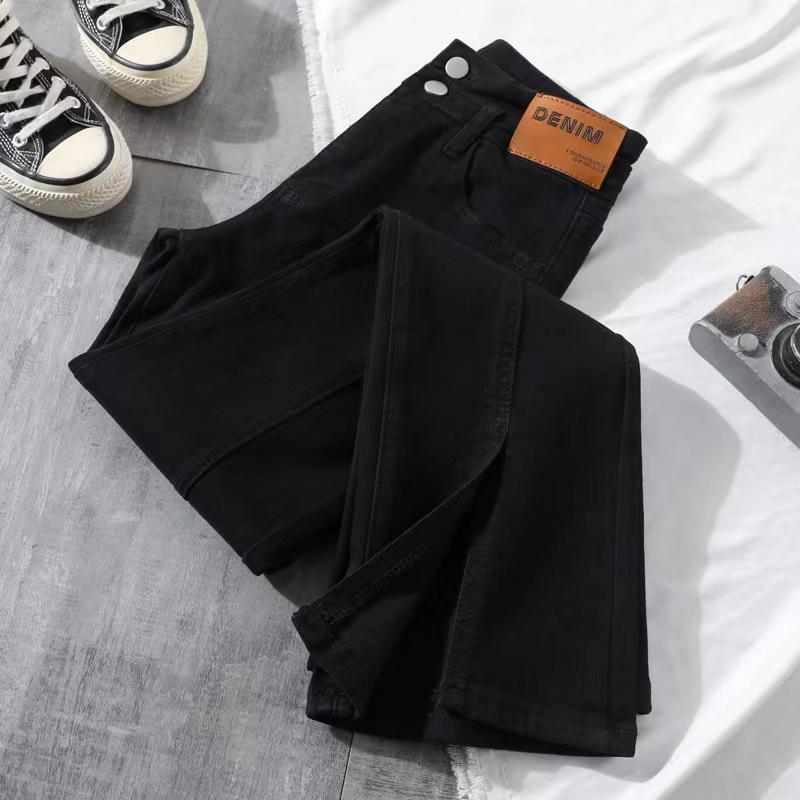 

Женские светло-голубые расклешенные джинсы с высокой талией - Осень/Зима 2023 Slim Fit 32 чёрный