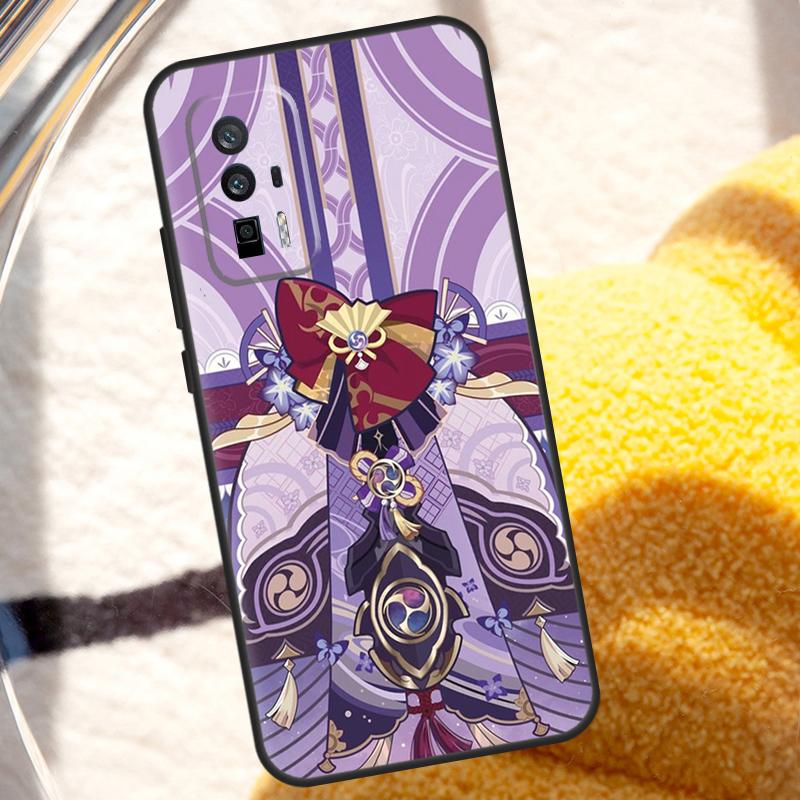 Genshin Impact Raiden Shogun Case For POCO X6 Pro M6 X5 X3 M5s F3 F5 Xiaomi 14 Ultra 13 12 Lite 11T 12T 13T Pro Cover