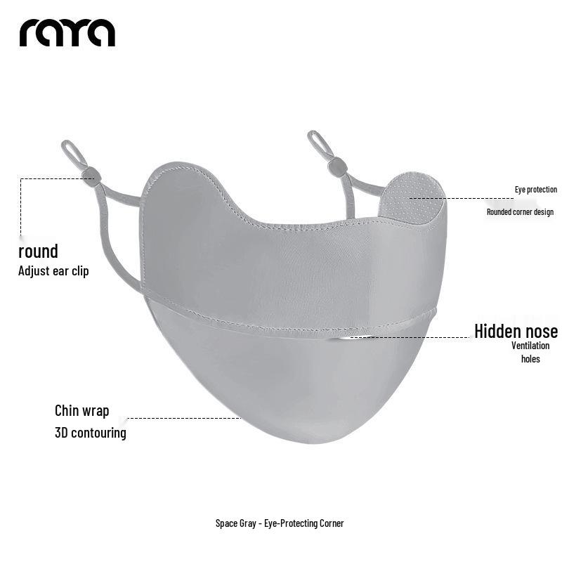 Riya Women's Ice Silk Anti-UV Sunscreen Mask - Thin, Breathable, Blush Gradient, Full Face Coverage