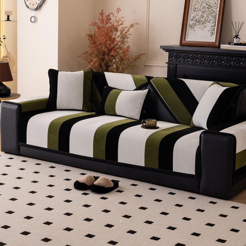 

Straight Row Sofa Cushion Universal Non-Slip Light Luxury Chenille Sofa Cushion Living Room Premium Sofa Cover Cloth Seat Cushion 70*70cm