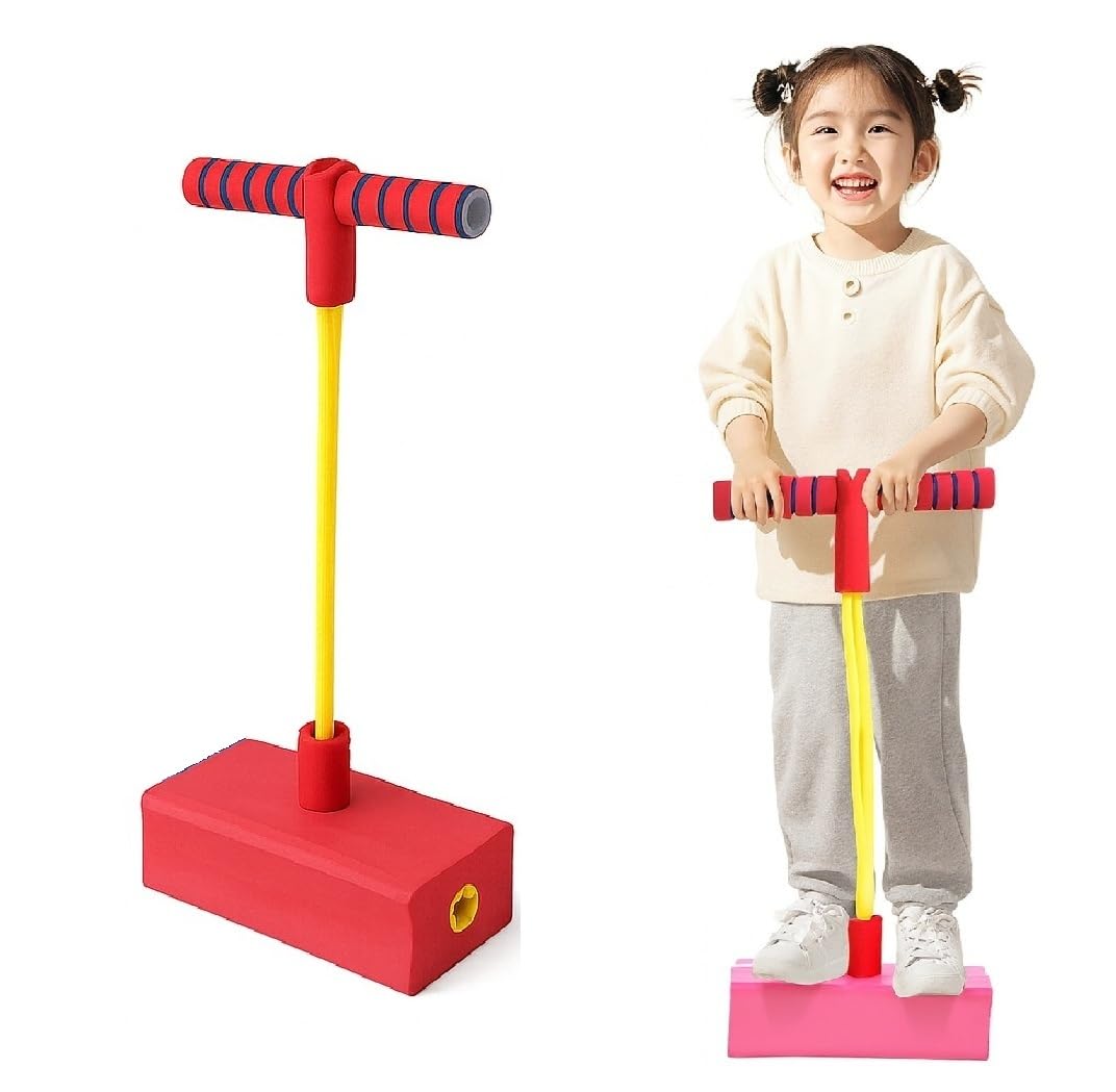 

MINORITY DESIGN Balance Hopping Jumping Sports Toy Hopping Balance Board for Kids Bouncy Soft Indoor Playground Red
