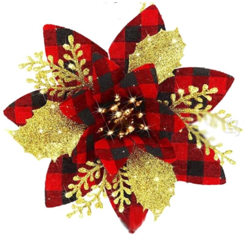 Christmas Flower Tree Garland Xmas Wreath Fireplace Door Decor Room Ornament