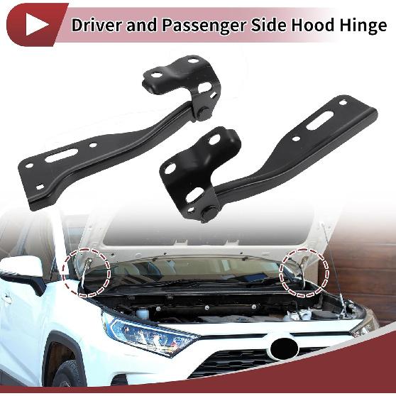 1 Pair Hood Hinges for Honda Accord 2008-2012 for Honda Crosstour 2012-2015 Front Bonnet Bracket No.60170TA0A00ZZ/60120TA0A00ZZ Black Iron