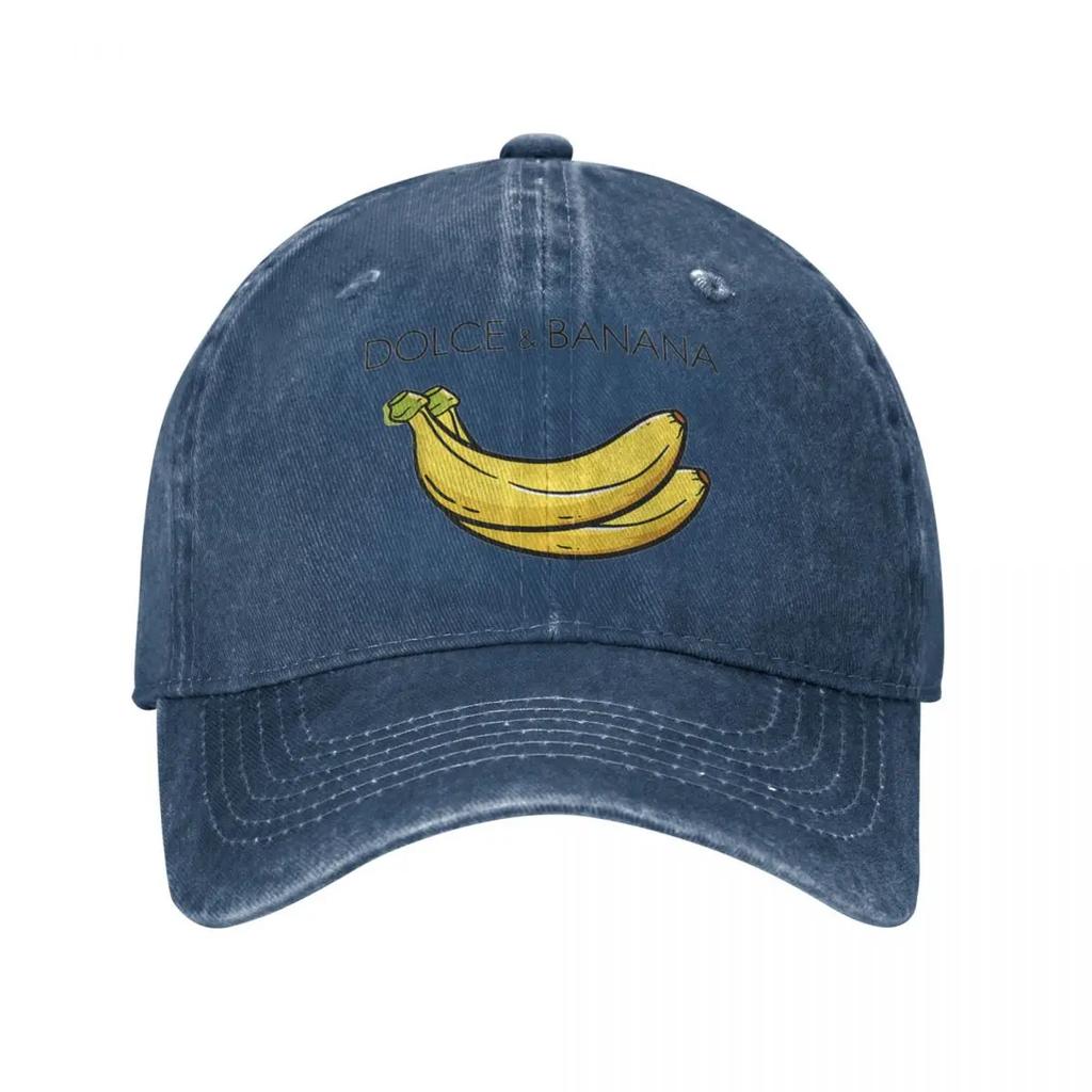 Dolce And Banana Funny Merch Unisex-Stil Baseballkappe Distressed Denim Washed Hats Cap Lässige Outdoor-Sommer-Kopfbedeckung