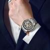 Hollowed Out Men's Fully Automatic Mechanical Watch Stainless Steel Men's Fashionable Waterproof Luminous Trendy Watch