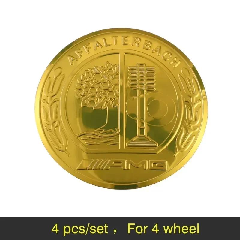 Car Sticker For Mercedes Benz 56MM 4Pcs Car Wheel Hub Center Metal Decals Sticker Accessories For Mercedes Benz AMG E S C A B Cl