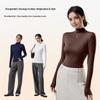 Women's High Neck Wool Long Sleeve Base Layer Top for Fall/Winter