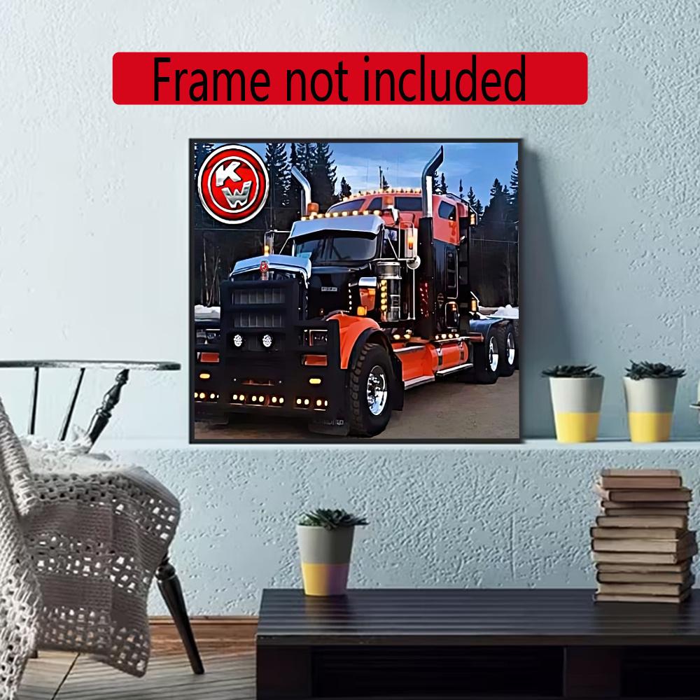 Kenworth Diamond Painting Round Diamond Mosaic Rhinestones Diamond Embroidery Craft Kit Wall Decor Without Frame
