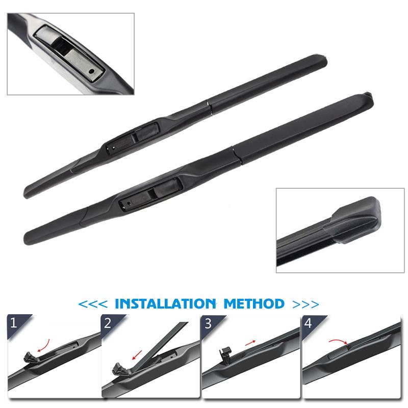 BROSHOO Car Wiper Blade Natural Rubber 16"+16" - For JEEP Gladiator JT Front Windshield Windscreen Cars Accessories