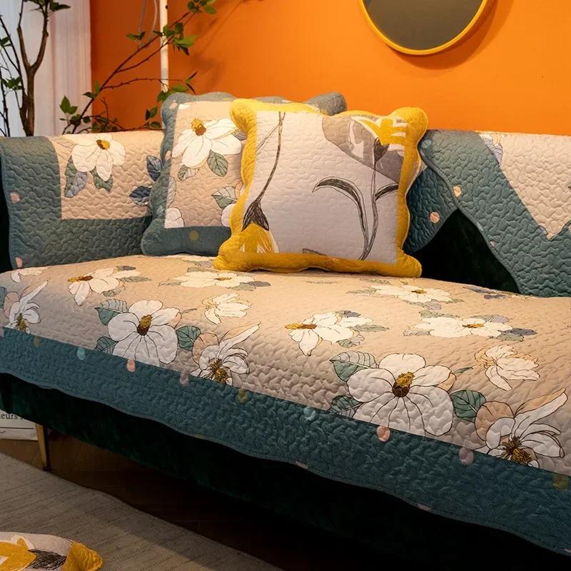 Autumn Sofa Cover Towel Modern Non-slip Bohemia Couch Seat Cushion Corner Towel Mats Floral Geometric Stripe Sofa Covers 1pcs