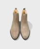 Firenze Atelier Slimline Black Sole Suede Chelsea Boots 3332-Qs [Ash Beige]