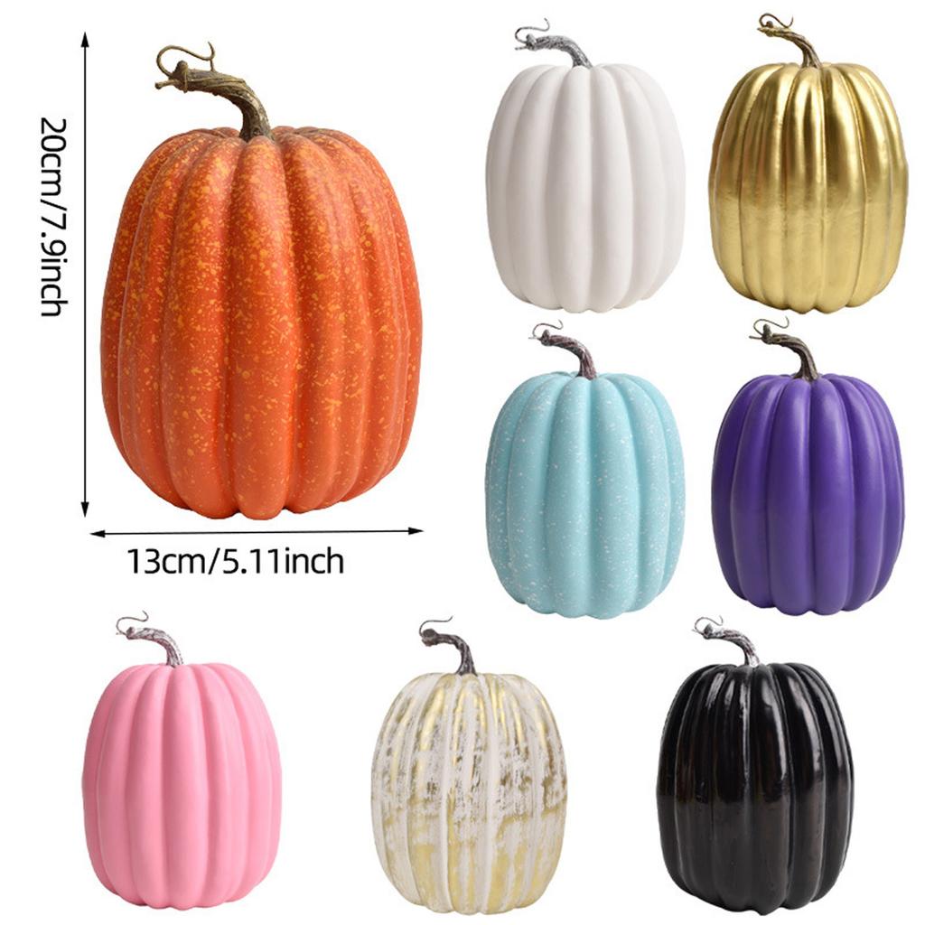 Pumpkin Set Rustic Farmhouse Centerpiece Artificial Halloween Decorations Thanksgiving Table Display Seasonal Kitchen Decor