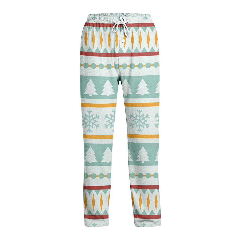 Pantaloni da Pigiama da Uomo con Elastico in Vita e Chiusura a Bottoni per e Nightwear