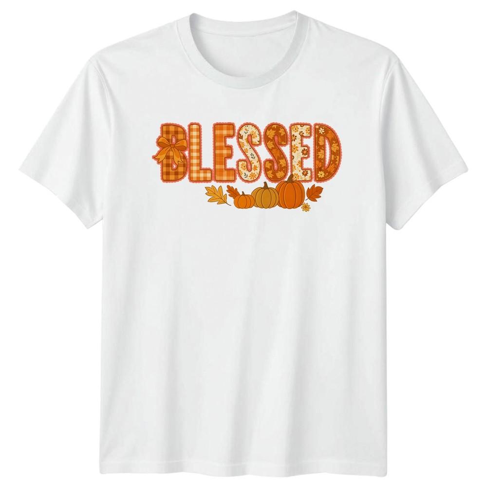 Blessed Unisexs TShirt Fall Autumn Seasonal Thanksgiving Gift For Her S