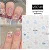 3D-geprägte Eisblumen-Nagelsticker - Süßes, bonbonfarbenes Jelly-Fünfblatt-Design