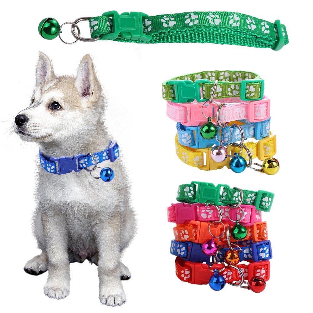Lovely With Bell Cat Paw Print Easy Wear Pet Collar Pet Supplies Grooming Accessories Cat Necklace