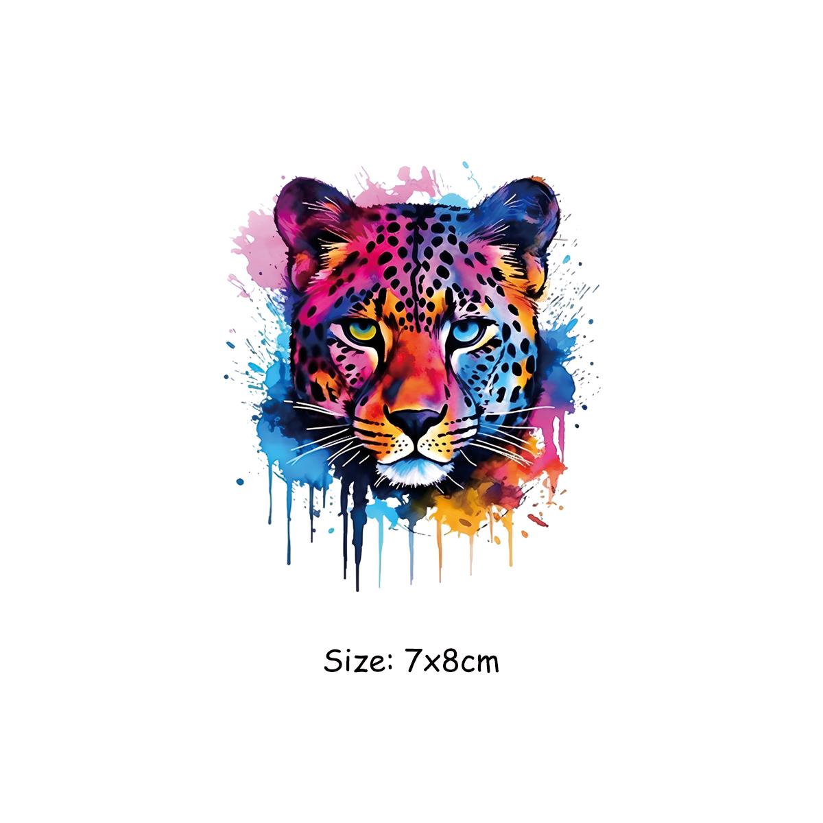 

Серьезный тигр, железные нашивки, модные термопрессовые аппликации, джинсы в полоску, аксессуары «сделай сам», наклейка, термонаклейка на одежду с животными