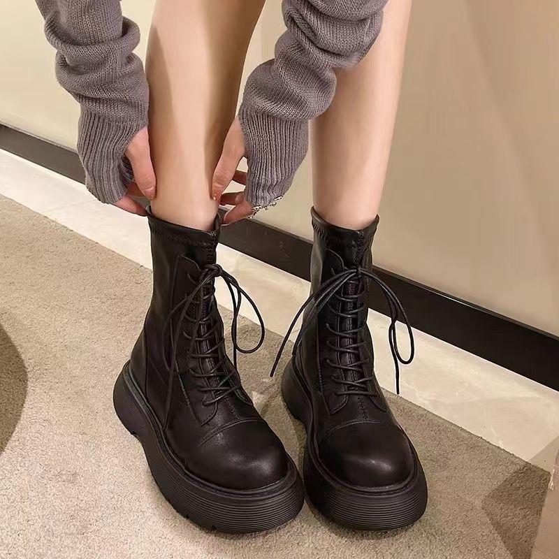 Martin Boots Women's Shoes New Style Single Boots, Short Boots, Thick-soled Skinny Short Boots