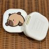 Boîte de Rangement pour Prothèses Dentaires Capybara avec Miroir Rétenteur d'Appareil Dentaire Faux Dents Étui Protecteur Boîtes Conteneurs pour Dents de Prothèse