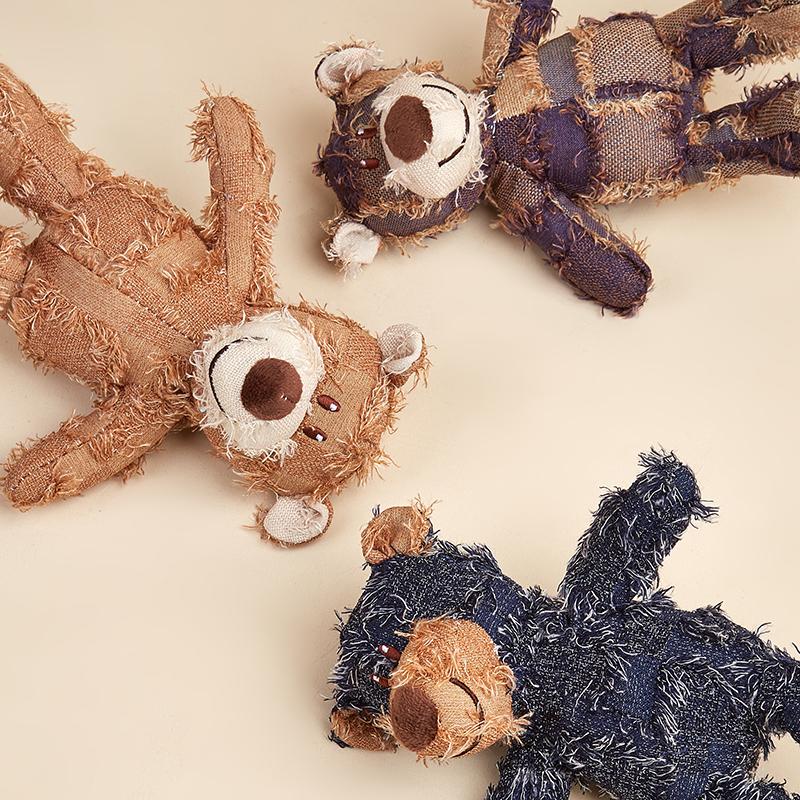 Pet Teddy Bear Soundmaking Toy Plush Interactive Dog Toys Grinding Cleaning Teeth Anti Bite Abreact Plaything Bear Pets Supplies