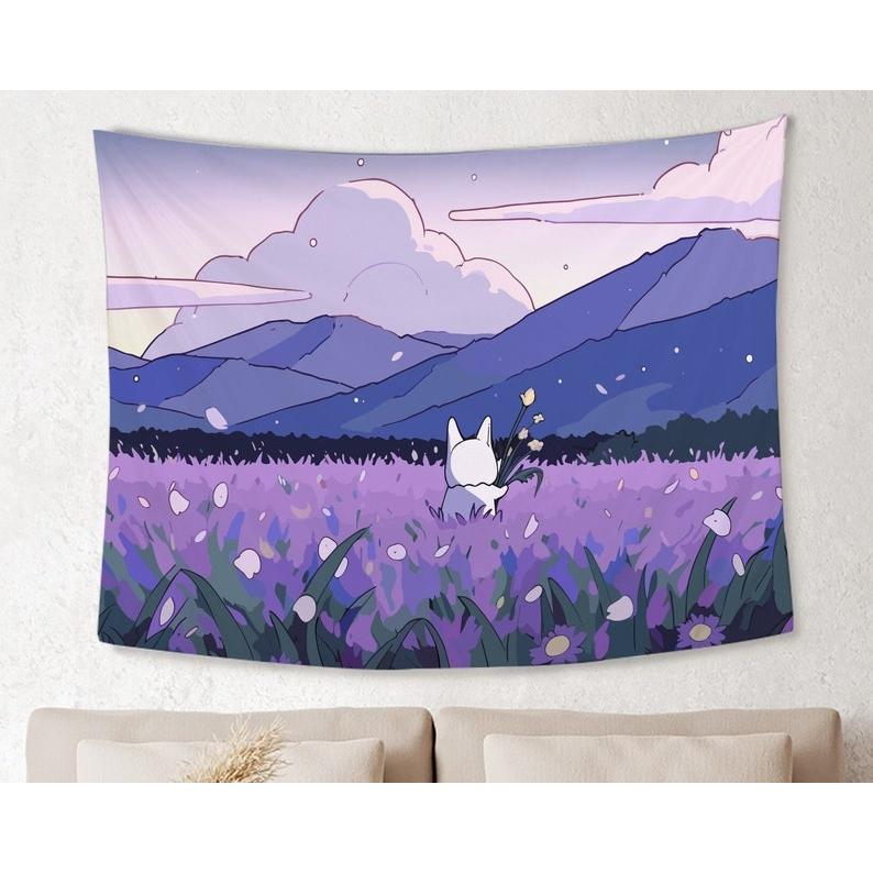 Cute purple tapestry 75x100