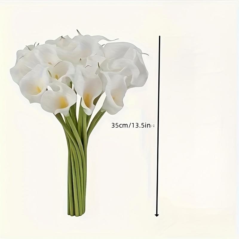 12 Stück Calla-Lilien Simulationsblumen mit PU-Haptik, Geeignet für Hochzeit, Heim- und Bürodekoration, Frühlingsarrangement, Blumendekorationen