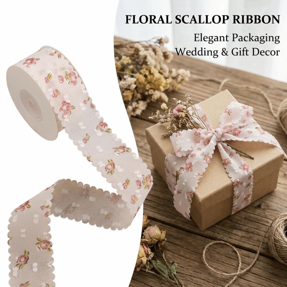Double Velvet Lace Trim Fabric 1.50in×10 Yard DIY Gift Wrapping Single Face Ribbons Chiffon Tape Handmade Bows