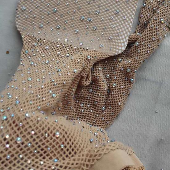 Sexiga strumpbyxor med strass Tunna akrylfiber Sexiga utskärningar i nätstrumpbyxor för nattklubb