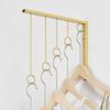 Golden Iron Wall-Mounted Clothing Display Rack with Hooks – Space-Saving Bedroom Organizer for Hats,Jackets,and Underwear,Multi-Purpose Iron Art Shelf