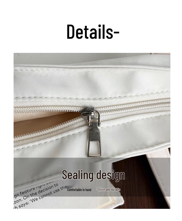 Stilvolle Damen Canvas Nylon Unterarm Tote: Vielseitige, geräumige Umhängetasche