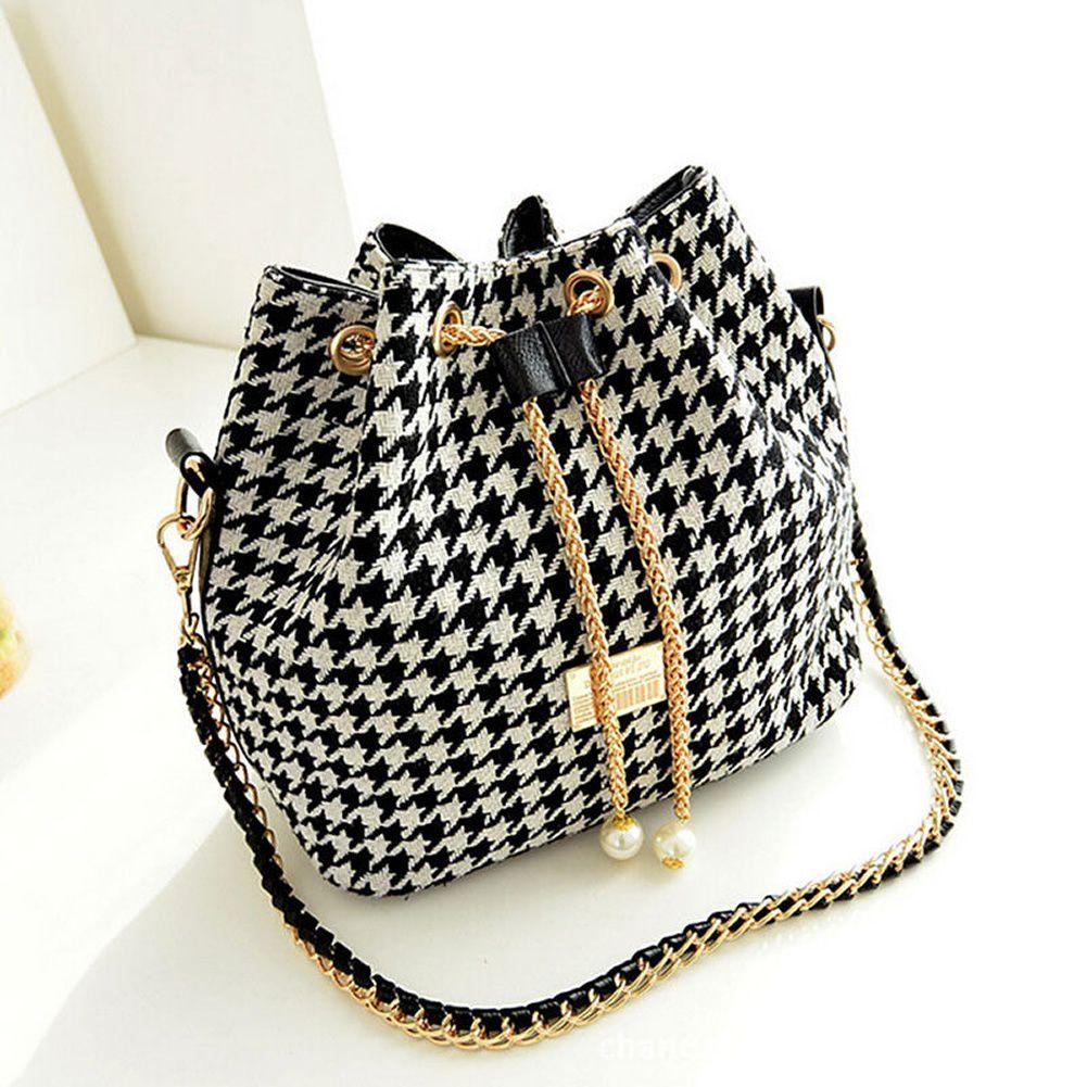 Women Bucket Bag Canvas Handbags Messenger Bags Female Crossbody Shoulder Bags Clutch Bag Purse