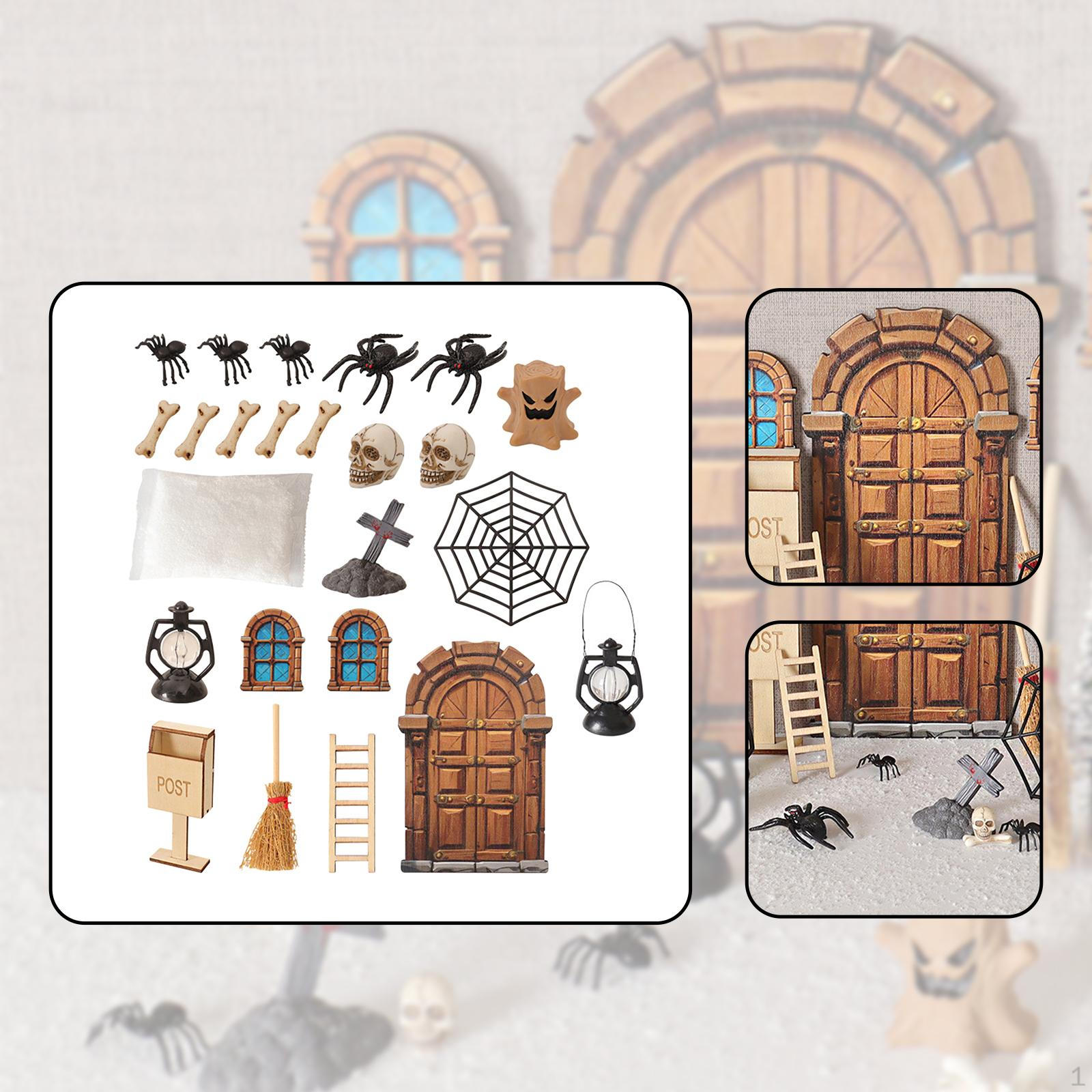 

Dollhouse Halloween Ornament Set,Tiny Pumpkin,Life Scene,Photo Props for Kids Room