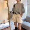 Damen Sommer Koreanischer Stil Baumwolle Crop Top – Kurzärmlig, Lockere Passform, Vielseitig und Trendig
