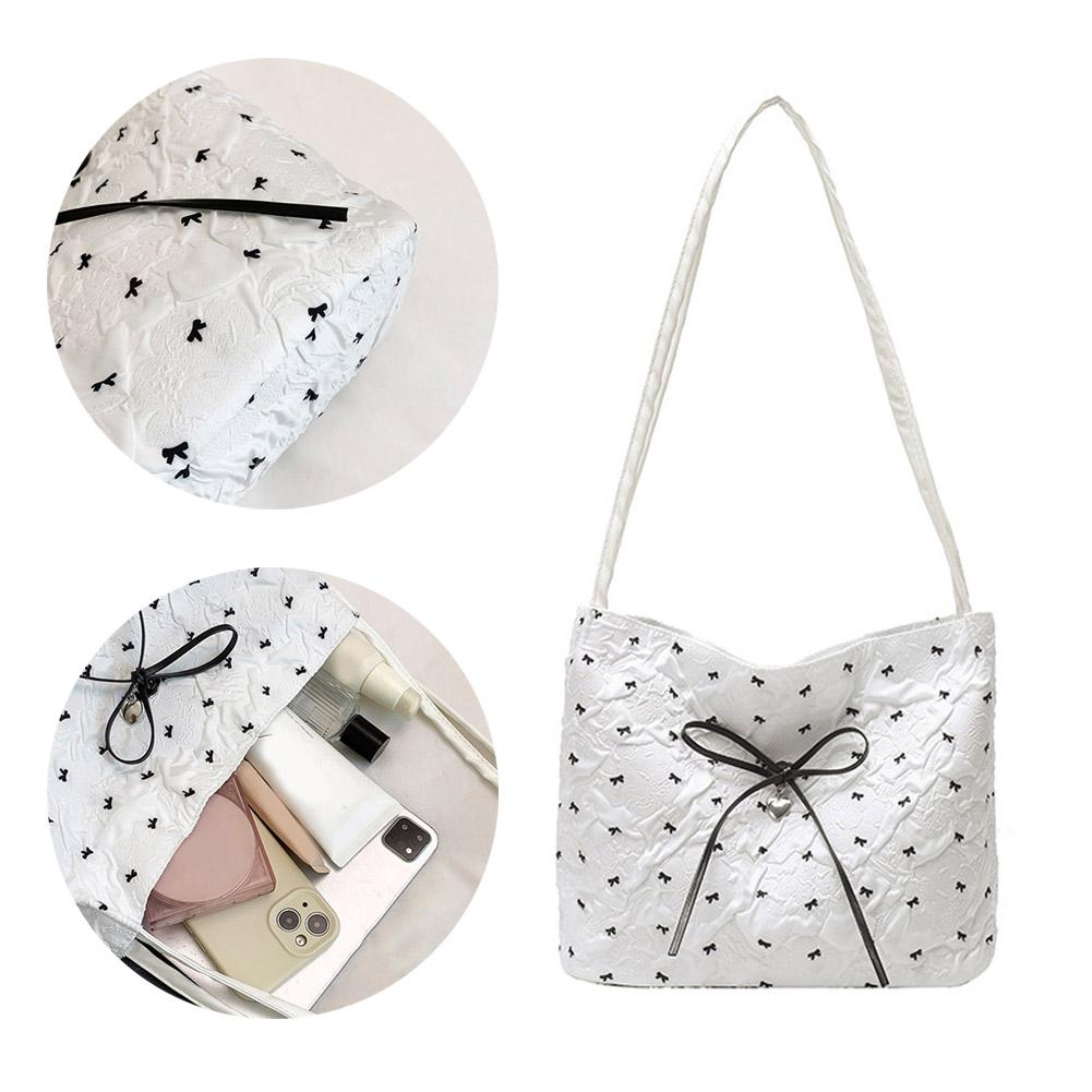 Bow Women's Single-shoulder Bag Fashion Large Capacity Tote Bag Handbag Crossbody Bag Daily Commuting Bag Underarm Pouch