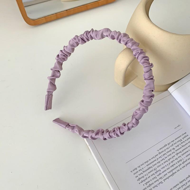 French Retro High Crown Wide-Brimmed Plush Headband for Face Washing and Outings