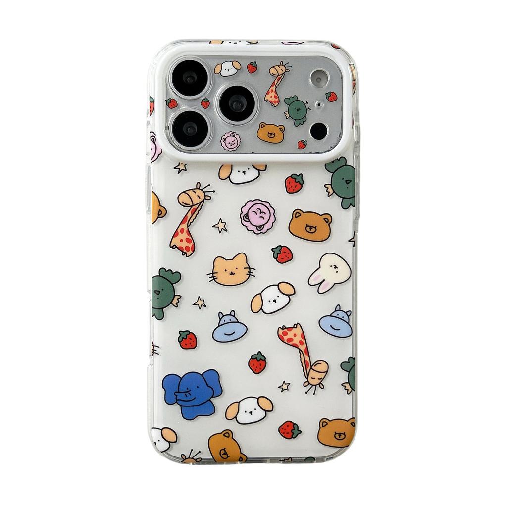 Cartoon Animal iPhone 17 Pro Max Case - Double Layer IMD with Precision Holes