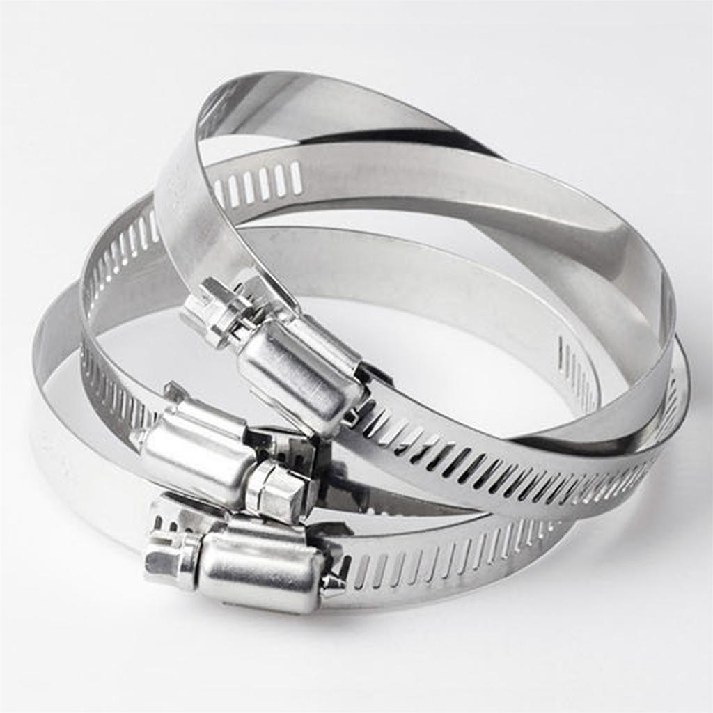 Pipe Clamps 201 Stainless Steel Hose Clips 13~114mm Adjustable Drive Hose Clamps  Water pipe Fastener Replacements 1/10Pcs