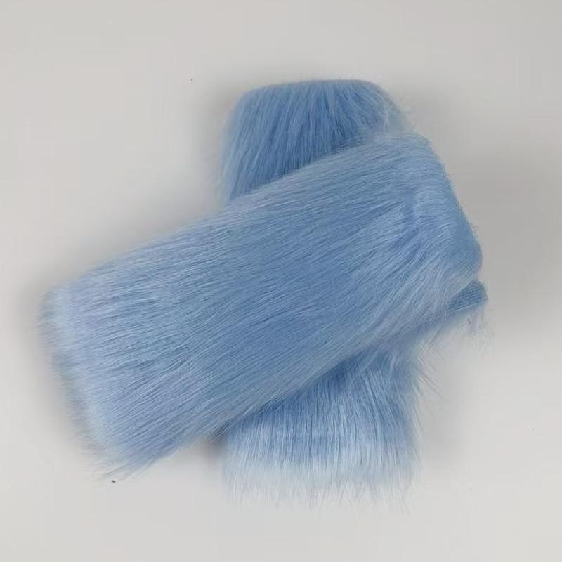 Faux Fox Fur Cuffs Women Winter Warm Plush Wristbands Arm Sleeves Detachable Furry Cuffs For Stage Show Costume Accessories