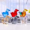 Bunte dekorative Miniatur-Pferdestatue Stabile Glas-Tierfigur Regal-Dekoration