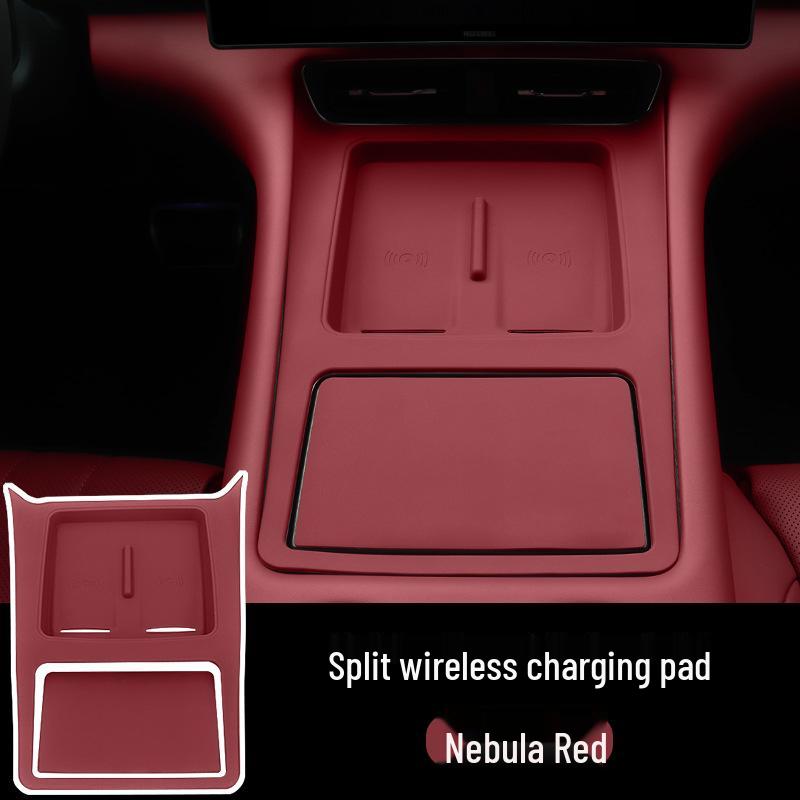 Compatible Wireless Charging Non-slip Silicone Pad & Storage for Huawei AITO M8/M7 Center Console.