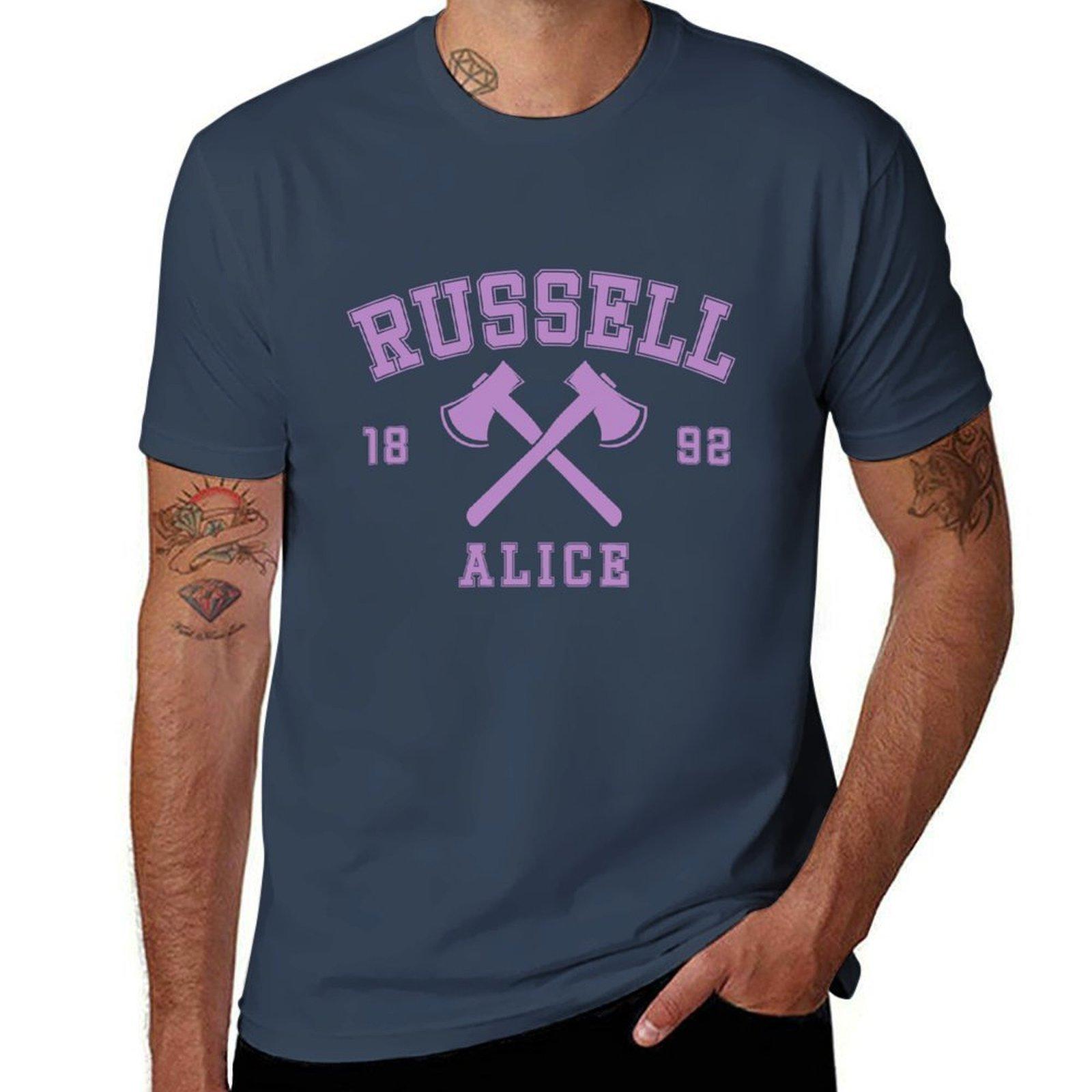 Russell Alice (College Style) Design Tshirt Novelty Print Casual Tee Shirt S