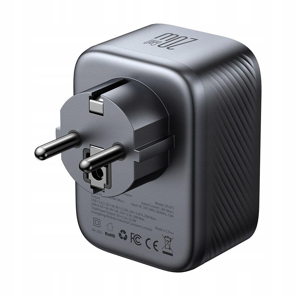 Mcdodo Travel Adapter Charger Plug EU 2 USB-C 1 USB-A