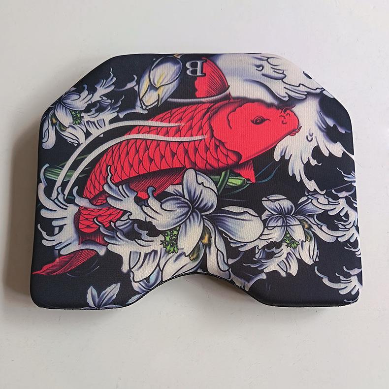 Breathable Fish Pattern Cushion with Suction Cup for Fishing Gear