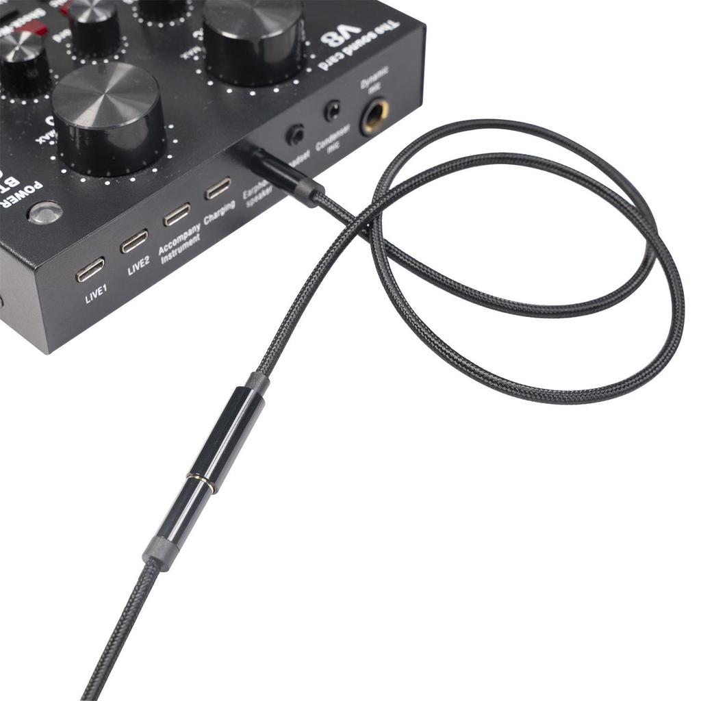 Gold-Plated Metal Shell Braided Stereo Headset Extension Cable 3.5mm